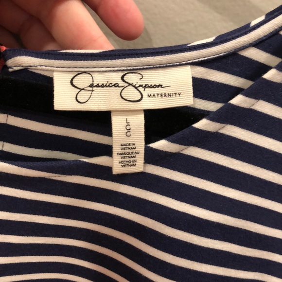 Jessica Simpson Navy and White Maternity Dress - Picture 3 of 3